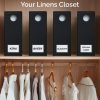 2 Pack Sheet Organizers - Foldable Sheet Set Organizer, King/Queen - Black | Storage Organizer for Linen Closet, Folder Keeper with Window XL, Blanket, Duvet & Pillowcases Dustproof Bedding Container