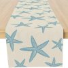 Blue Starfish Table Runner,Nautical Beach Table Runner Decor for Dinning Room Kitchen Summer Ocean Sea Decorations for Holiday Party, Housewarming Gifts for Women Friends Couple, 13X72Inches