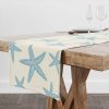 Blue Starfish Table Runner,Nautical Beach Table Runner Decor for Dinning Room Kitchen Summer Ocean Sea Decorations for Holiday Party, Housewarming Gifts for Women Friends Couple, 13X72Inches