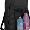 Dalykate Backpack Laundry Bag, Laundry Backpack with Shoulder Straps and Mesh Pocket Durable Nylon Clothes Hamper Bag with Drawstring Closure for College, Travel, Laundromat, Apartment