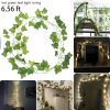 Vine with Fairy Lights, 2 Pack 40LEDs Vine Lights Green Ivy Vines String Lights Battery Operated, Artifical Garland Leaf with Fairy Light for Bedroom Dorm Wall Decor