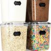 Storeganize Flour Sugar Storage Containers (5.3L/4pk) Great Rice Canisters Sets For The Kitchen pantry, Large Food Storage Containers With Lids Airtight
