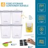 Storeganize Flour Sugar Storage Containers (5.3L/4pk) Great Rice Canisters Sets For The Kitchen pantry, Large Food Storage Containers With Lids Airtight