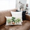 PANDICORN Botanical Boho Spring Throw Pillow Covers 12x20 Inch Green Plant Greenery Outdoor Spring Summer Decor Farmhouse Lumbar Decorative Throw Pillows Cases Decorations for Couch Sofa Porch