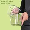 Borosilicate Glass Soup Containers with Lids, 4 Cup/32 oz, 4 Pack | Microwave Dishwasher Oven Freezer Safe | Airtight Leak Proof | Food Grade | Square Soup Meal Prep | Lunch | Food Storage Set
