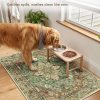 RELEANY Area Rugs Small 2'x3' Washable Non-Slip, Floral Vintage Distress Medallion Carpet for Kitchen Entryway Bathroom, Terracotta Burnt Orange Green