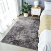 Modern Abstract 3x5 Rug, Non Slip Entryway Rug, Soft Machine Washable Rugs for Indoor Entry, Low Pile Stain Resistant Distressed Rug for Living Room, Bedroom, Dark Grey Blue