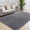 Puremy Fluffy Shag Area Rug, 4x6 Grey Rugs for Bedroom, Soft Plush Area Rugs for Living Room, Non-Slip Indoor Carpet for Nursery, Study Room, Dressing Room, Home Decor