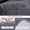 Puremy Fluffy Shag Area Rug, 4x6 Grey Rugs for Bedroom, Soft Plush Area Rugs for Living Room, Non-Slip Indoor Carpet for Nursery, Study Room, Dressing Room, Home Decor