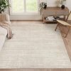 Washable Rugs 5x7 - Stain Resistant 5x7 Area Rugs for Living Room, Non Slip Backing Printed Rugs for Bedroom, Folable Machine Washable Area Rug (5'x7', Beige)