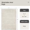 Washable Rugs 5x7 - Stain Resistant 5x7 Area Rugs for Living Room, Non Slip Backing Printed Rugs for Bedroom, Folable Machine Washable Area Rug (5'x7', Beige)