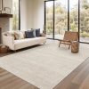 Washable Rugs 5x7 - Stain Resistant 5x7 Area Rugs for Living Room, Non Slip Backing Printed Rugs for Bedroom, Folable Machine Washable Area Rug (5'x7', Beige)