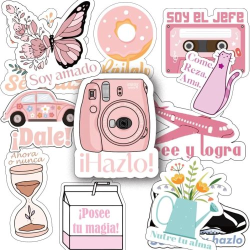 200pcs Spanish Inspirational Stickers for Teens Adults Kids Teachers | Spanish Boho Quotes Decal | Positive Motivational Sayings for Planner,Journaling Scrapbook,Water Bottles, Laptop