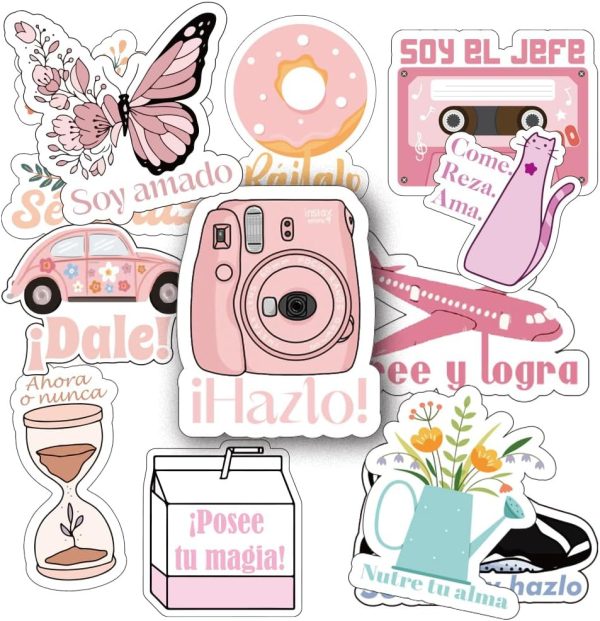 200pcs Spanish Inspirational Stickers for Teens Adults Kids Teachers | Spanish Boho Quotes Decal | Positive Motivational Sayings for Planner,Journaling Scrapbook,Water Bottles, Laptop