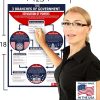 Young N Refined 16 US Government History LARGE poster pack Charts for classrooms 12.5x18 Matt USA MADE