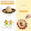 Janinka 18 Pcs Fiesta Mexican Sombrero Hats colorful Headbands Paper Mexican Eyeglasses Cinco De Mayo for Celebrations