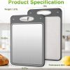 Katori Titanium Cutting Boards for Kitchen - Non Toxic Double Sided Metal for Meat/Fish & Wheat Straw PP for Fruits/Vegetables, Dishwasher Safe, Hygienic, Pure Titanium Easy Clean Chopping Board