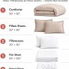 weigelia Queen Comforter Set 7 Pieces Oatmeal Comforters Queen Size Soft Fluffy Bedding Comforter Set with Fitted Sheets, Flat Sheets, Pillow Shams, and Pillowcases
