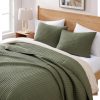 Queen Quilt-Lightweight Bedspreads Olive Green Queen Size Quilt Bedding Set | Soft Coverlet with 2 Pillow Shams for All Seasons, Suitable for Bed, Couch, 3 Pieces, 90"x94"