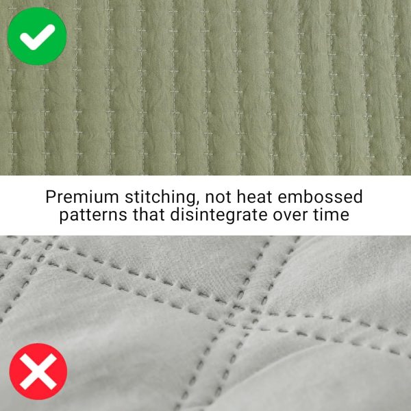 Queen Quilt-Lightweight Bedspreads Olive Green Queen Size Quilt Bedding Set | Soft Coverlet with 2 Pillow Shams for All Seasons, Suitable for Bed, Couch, 3 Pieces, 90"x94"