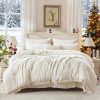 CTSEV-AP-1170_4 Andency King Comforter Set, 7 Pieces Beige Bedding | Boho Bed in a Bag, Soft Lightweight, Fringe Bed Set with Comforter(104x90), Sheets, Pillowcases & Shams