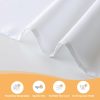 River Dream White No Hook Fabric Shower Curtain or Liner with Sheer Window, No Liner Included or Needed, Water Repellent, Machine Washable, 71" Wx74"L