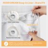 River Dream Fabric Snap in Shower Curtain Liner Replacement,White,70x54 | with Magnets,Detachable Liner,Quick Dry，Machine Washable，Fit for River Dream 71(W) x 74(H) with Window Shower Curtain