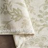 jinchan Linen Floral Placemats Set of 4 Farmhouse 13x19 Inch Green | Fabric Placemats, Cottage Style, Vintage Botanical Pattern, Machine Washable, Easy to Store, Reusable