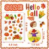 MISS FANTASY Fall Stickers for Kids, Autumn Stickers Thanksgiving Stickers | Fall Seasonal Stickers Bulk Thanksgiving Pumpkin Maple Leaves Stickers for Adults Cards Envelope Classroom Gift Party Supplie