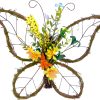 idyllic Butterfly Shaped Wreath with Pastel Berries and Floral Spring Artificial Wreaths for Front Door Decor