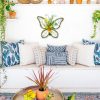 idyllic Butterfly Shaped Wreath with Pastel Berries and Floral Spring Artificial Wreaths for Front Door Decor