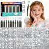 Temporary Tattoo Markers for Skin, 12 Metallic Body Markers + 183PCS Tattoo Stencils for Kids Adults Women Men Body Face Painting Marker Set, Cosmetic Tattoos Pens for School Show Party Christmas Gift