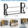 Hanging Shoe Rack 2 Pack, Wall Mount Shoe Rack with Sticky Hanging Mounts, Wall Shoes Holder Storage Organizer Shelf Shoe Holder for Wall Camper and RV Shoes Storage with Hooks No Drilling