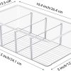 WF0546MAX_2 Vtopmart 4 Pack Food Storage Organizer Bins, Clear Plastic, 4 Compartments | For Pantry, Kitchen, Fridge and Cabinet Organization, Organize Food Packets, Snacks, Pouches and Spice Packets
