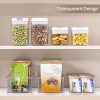 WF0546MAX_4 Vtopmart 4 Pack Food Storage Organizer Bins, Clear Plastic, 4 Compartments | For Pantry, Kitchen, Fridge and Cabinet Organization, Organize Food Packets, Snacks, Pouches and Spice Packets