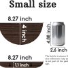 WF0785MAX_3 Half Round Floating Shelves for Wall, 2 Pack Small Paulownia Wood, Screw Mount, for Plants & Decor