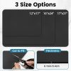 PoYang 24x16 Inch Coffee Mat, Large Dish Drying Mat, Black | Quickly Absorbs Spills, Stain-Hiding, Non-Slip & Heat-Resistant Mat for Coffee Maker, Espresso Machine & Kitchen Countertop