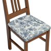 Blue Floral Seat Covers for Chairs Navy Blue Flower Dining Chair Covers Set of 2 Chinoiserie Kitchen Chair Covers Stretch Vintage Flower Chair Slipcovers Protector for Kitchen Office