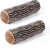 Winter Flower Realistic Wood Log Pillow - 3D Printed Tree Stump Throw Pillow, Round Decorative Cylinder Cushion for Sofa, Couch, Living Room & Rustic Home Decor (2 Pack)