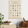 Foritho Animal Tracks of the Woodlands Poster Wall Art Framed, Woodland Nursery Decor, Jungle Forest Animal Tracks Field Guide Canvas Prints Wall Decor for Nursery Kids Room Playroom, 12x16 Inch