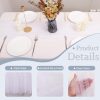 WF11207MAX_3 Pearl Table Runner 10FT, 30 x 120 Inch Lvory Boho Rustic Tulle Lace Table Runner for Spring Summer Birthday Baby Shower Wedding Party Table Decor