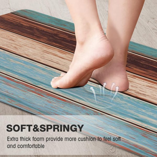 MAYHMYO Anti Fatigue Kitchen Mat for Floor Set of 2, 17.3"x 29"+ 17.3"x 47" | Comfort Mats, Cushioned, Non Slip, Waterproof Kitchen Rugs, Standing Mats, House, Sink, Office