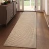 Kitchen Runner Rug Mat Non Slip Hallway Runner Washable Brown 2x6 ft | Boho Soft Woven Long Entryway Laundry Hall Floor Runners Carpet for Indoor Backdoor Bedroom Kitchen Living Room, Easy Clean