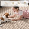 Kitchen Runner Rug Mat Non Slip Hallway Runner Washable Brown 2x6 ft | Boho Soft Woven Long Entryway Laundry Hall Floor Runners Carpet for Indoor Backdoor Bedroom Kitchen Living Room, Easy Clean