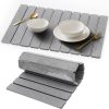 WF11695MAX_1 Stone Drying Mat for Kitchen Counter, Quick Diatomaceous Earth Mats for Dishes, 24"L x 16" W Super Absorbent Fast-Drying Collapsible Countertop Stone Mat (Light Grey, 24" x 16")