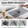 WF11695MAX_2 Stone Drying Mat for Kitchen Counter, Quick Diatomaceous Earth Mats for Dishes, 24"L x 16" W Super Absorbent Fast-Drying Collapsible Countertop Stone Mat (Light Grey, 24" x 16")