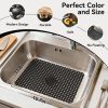 WF11698MAX_2 YDKGL Kitchen Sink Mat Sink Protectors for Stainless Steel Ceramic Sinks | PVC Protectors Mats for Bottom of Kitchen Sink, Dishes and Glassware Drain Mats, Durabl & Fast Draining Black 15.7"x11.8"