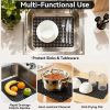 WF11698MAX_4 YDKGL Kitchen Sink Mat Sink Protectors for Stainless Steel Ceramic Sinks | PVC Protectors Mats for Bottom of Kitchen Sink, Dishes and Glassware Drain Mats, Durabl & Fast Draining Black 15.7"x11.8"