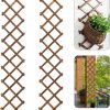 2Pcs 13x78 Expandable Wood Wall Trellis for Climbing Plants Outdoor/Indoor | Thick Wood, Decorative Lattice Panels for Outside, Inside, Balcony Patio Garden, Ideal for Ivy, Vines, Clematis, Roses