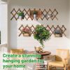 2Pcs 13x78 Expandable Wood Wall Trellis for Climbing Plants Outdoor/Indoor | Thick Wood, Decorative Lattice Panels for Outside, Inside, Balcony Patio Garden, Ideal for Ivy, Vines, Clematis, Roses